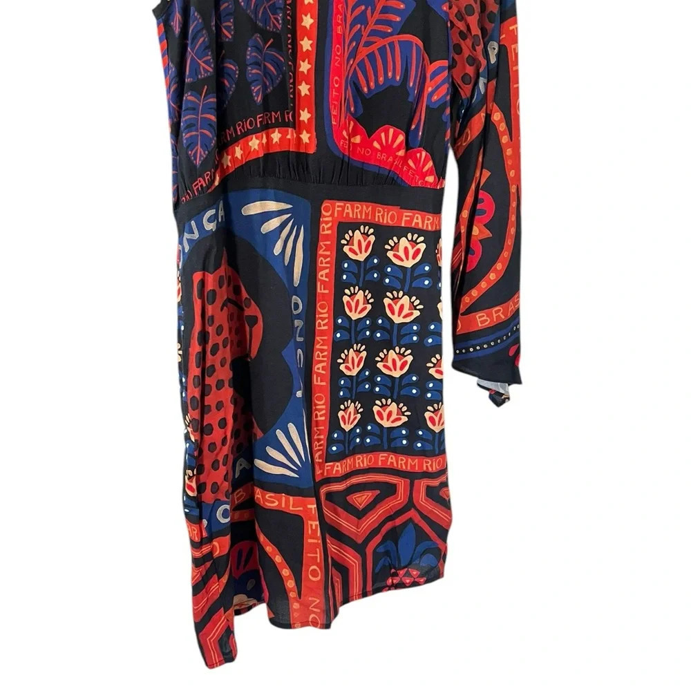 Farm Rio Anthropologie NEW One Shoulder Mini Dress - Picture 5 of 9